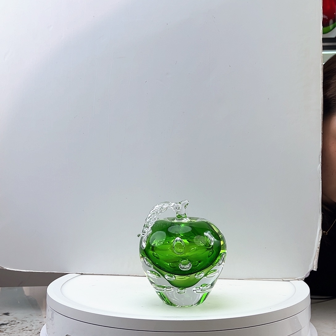 茶盏琉璃水晶苹果