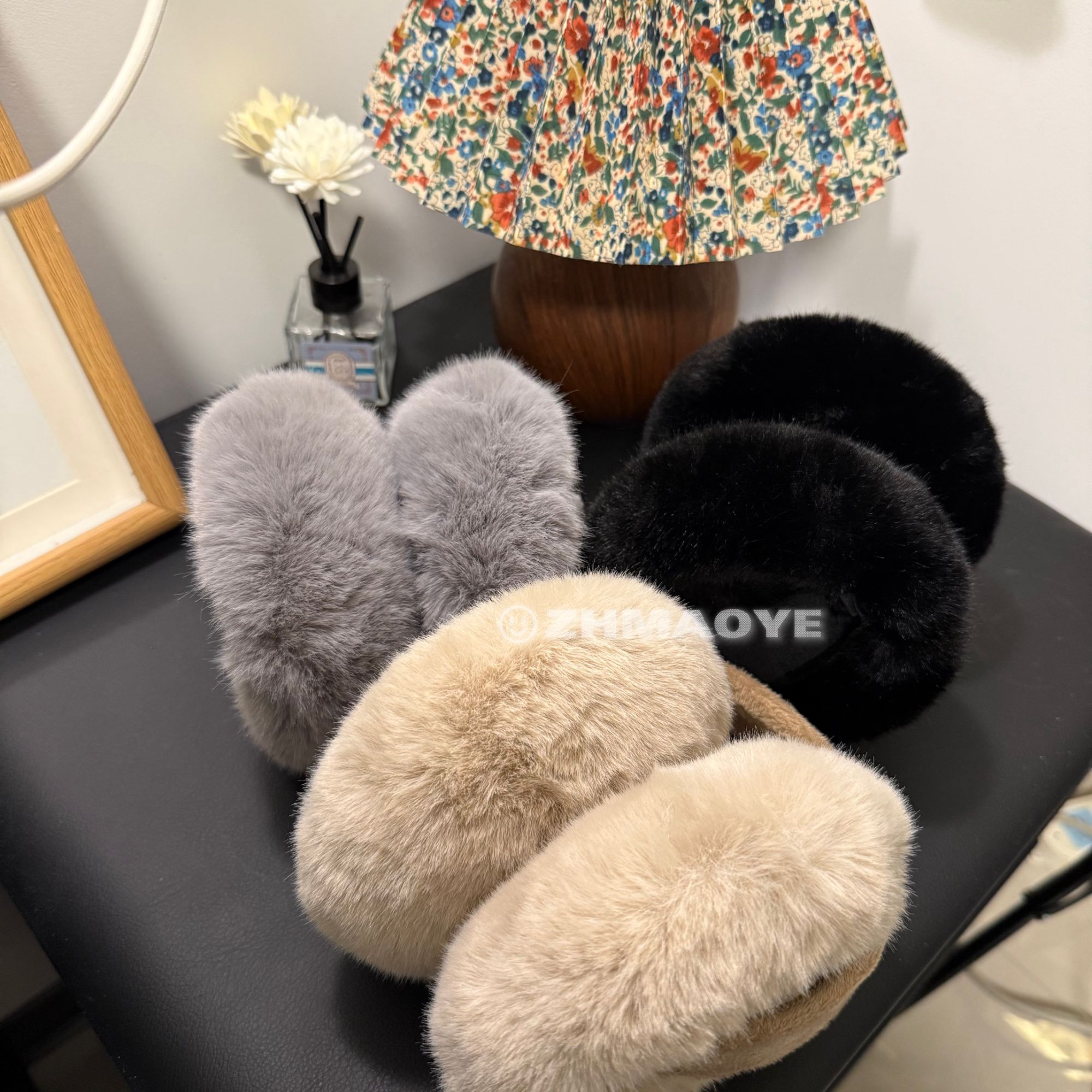 ins冬季可爱毛绒护耳保暖韩国纯色防风防寒骑行耳捂学生防冻耳