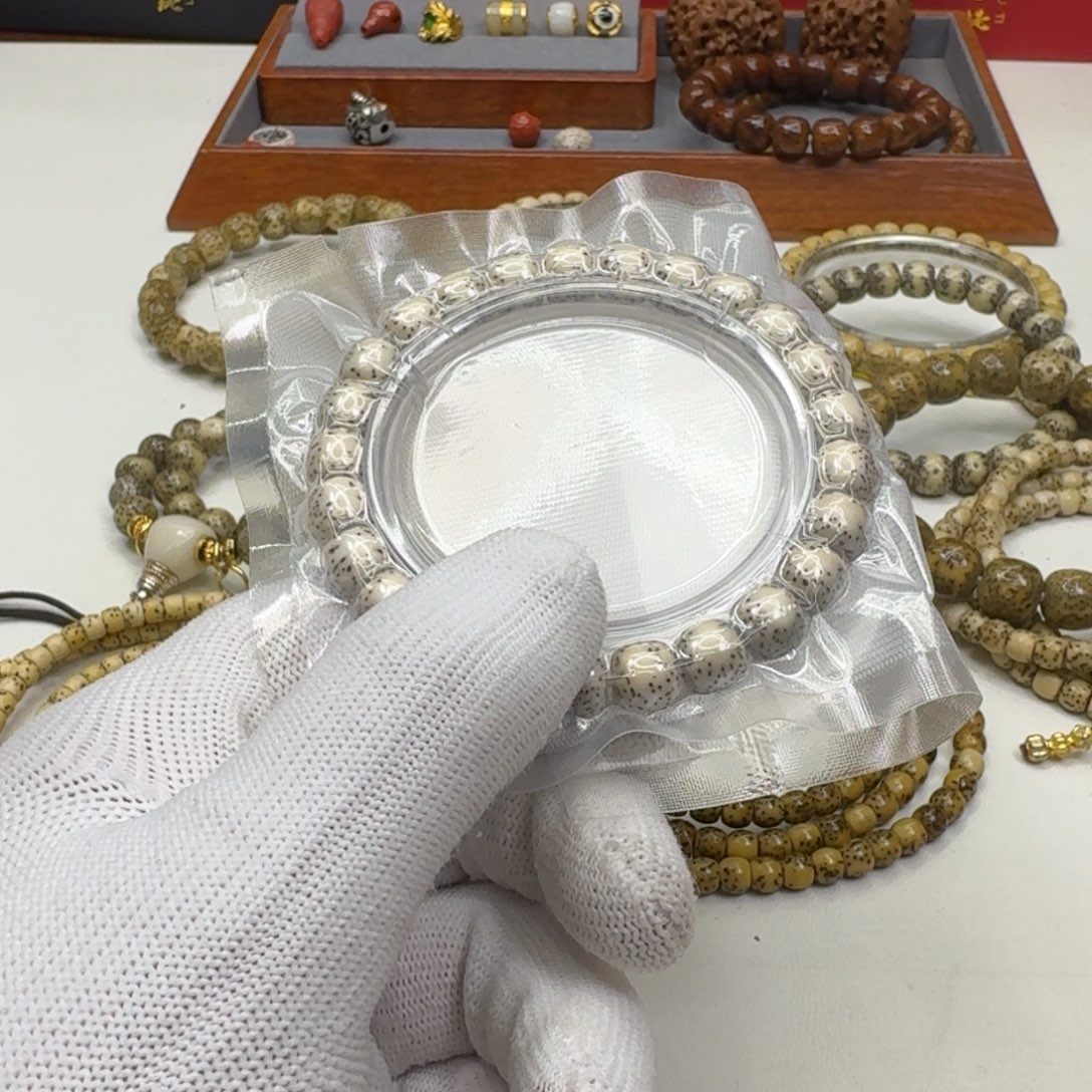 星月菩提手串29尊宠糯冰石玉河豚9左右桶单圈