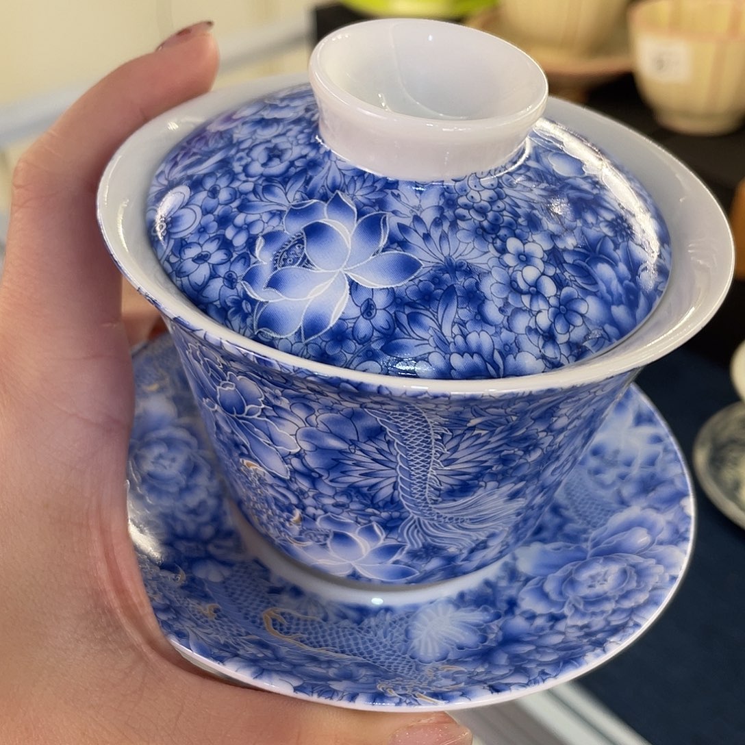 陶景德陶瓷盖碗茶具