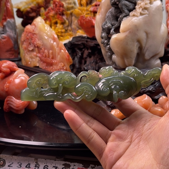 辽宁石灵芝笔架摆件