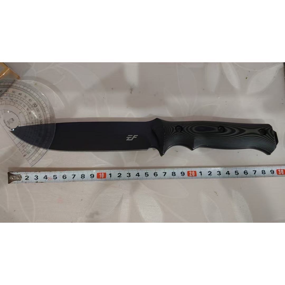 新款亿丰EF128固定直刀DC53钢刀片G10柄全唐固定刀片工作露营狩猎