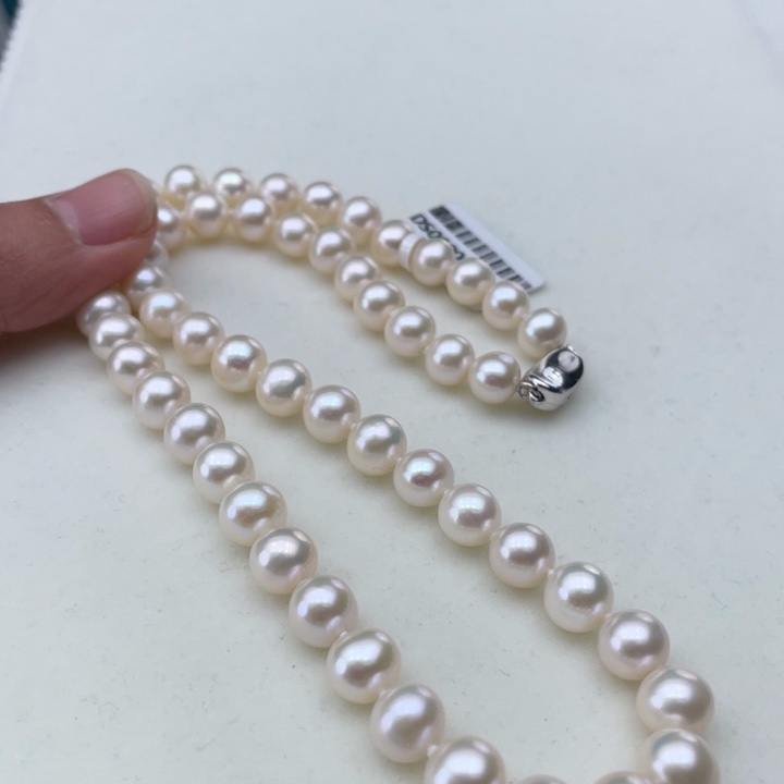 淡水珍珠颈饰银S925镶嵌卡8➕极光炫彩高品