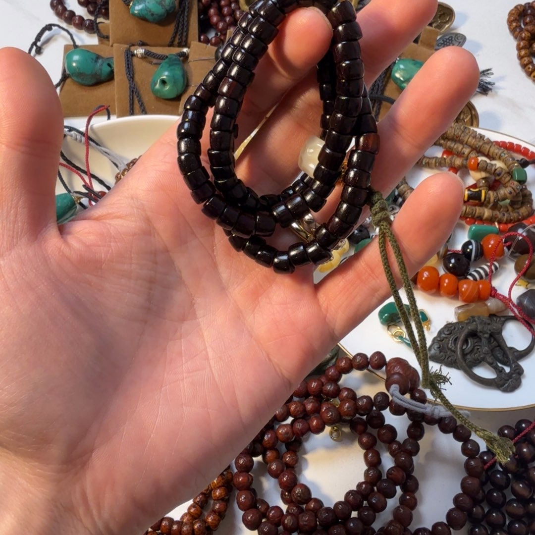 大理石磁石老紫檀长串