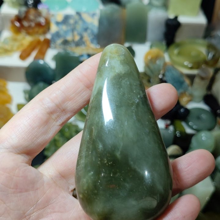 花***椒岫玉未镶嵌手把件款式