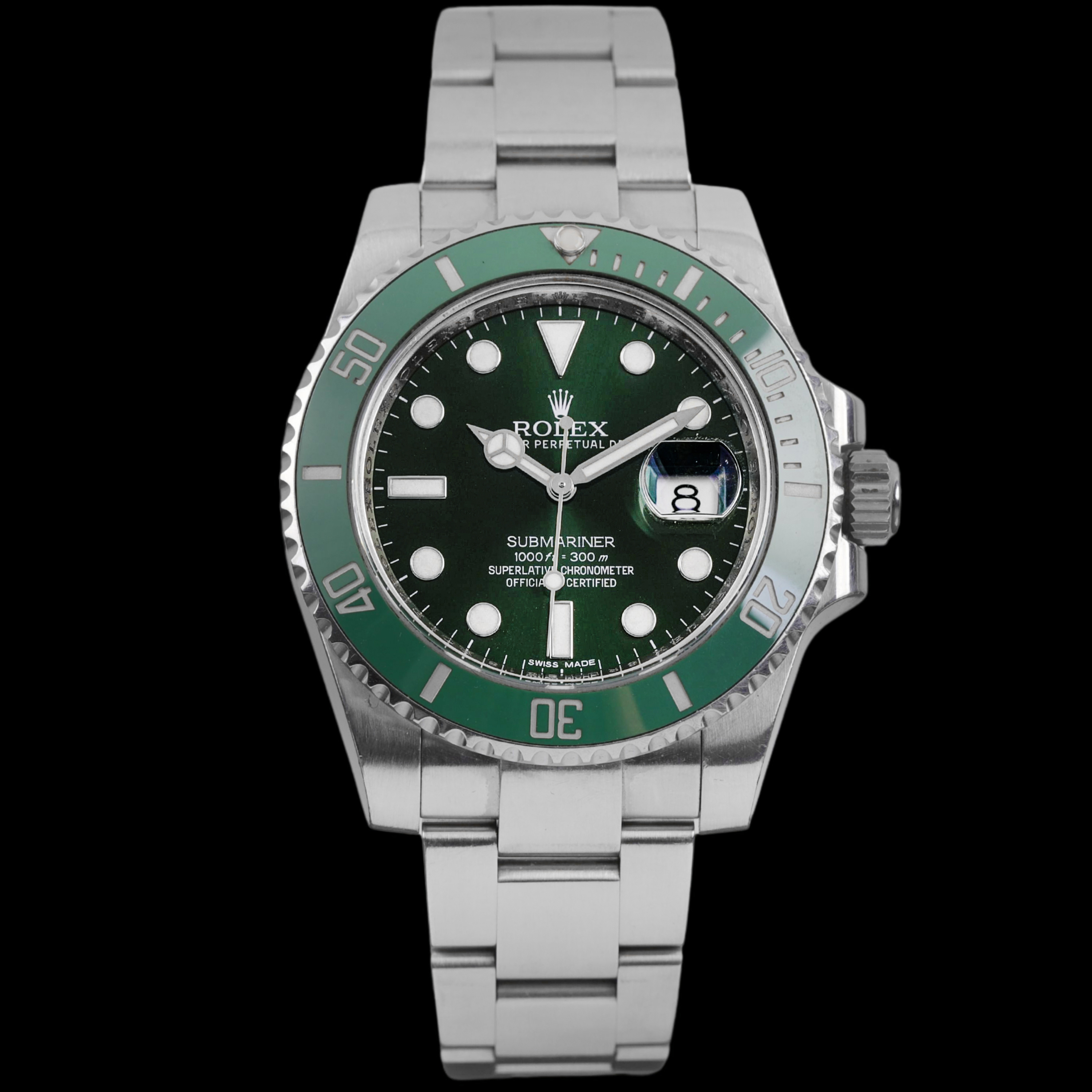 99新 Rolex/劳力士 大牛/二手全套19年/116610绿鬼/40盘/