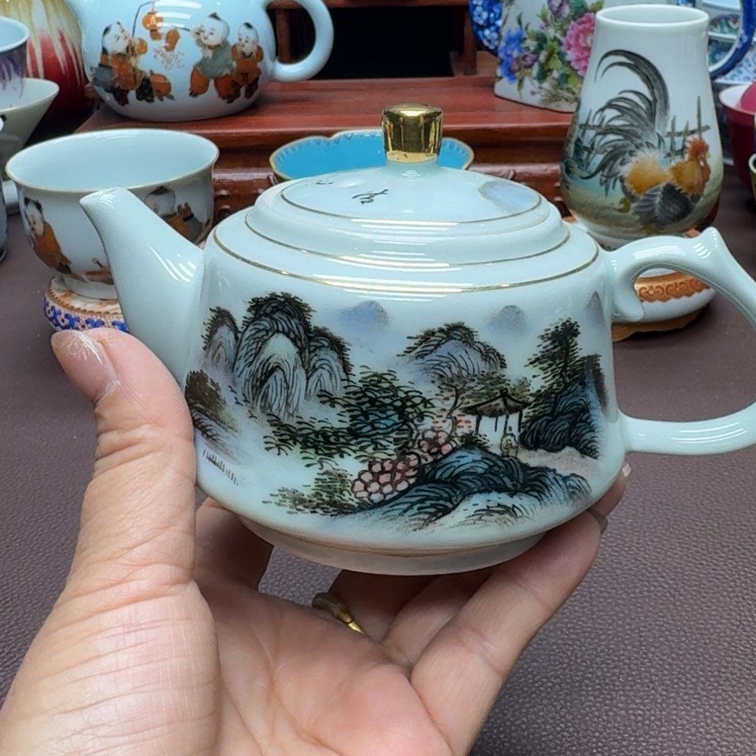 瓷片景德镇仿古手工制作精品展示