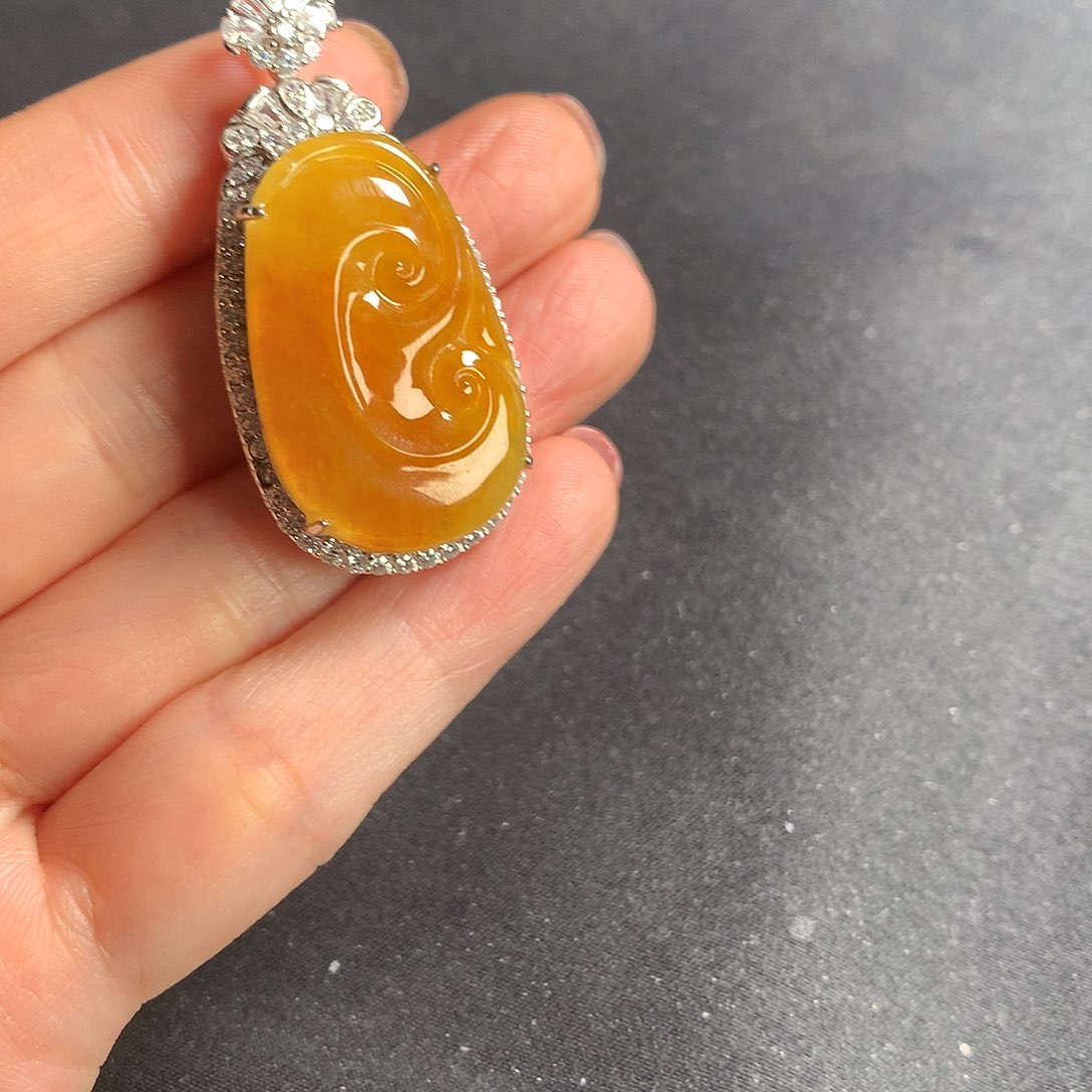 颈饰银S925镶嵌翡翠111111111