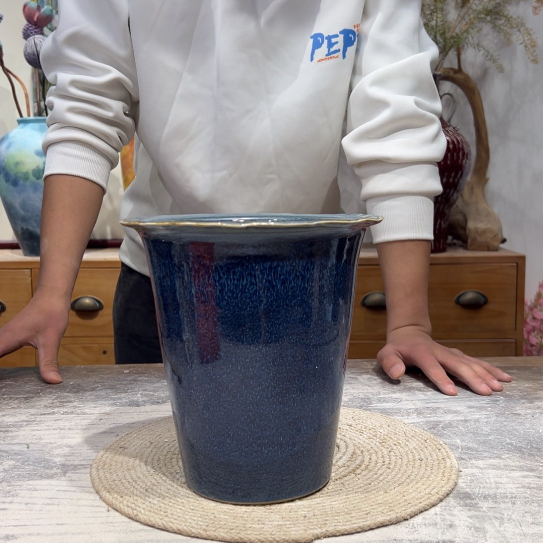 摆件陶瓷花瓶高20口15