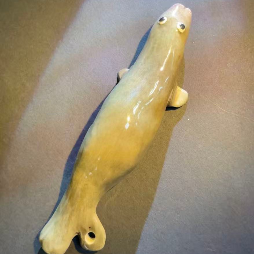 创意海狮陶瓷吸管抽象吸管送闺蜜朋友艺术品