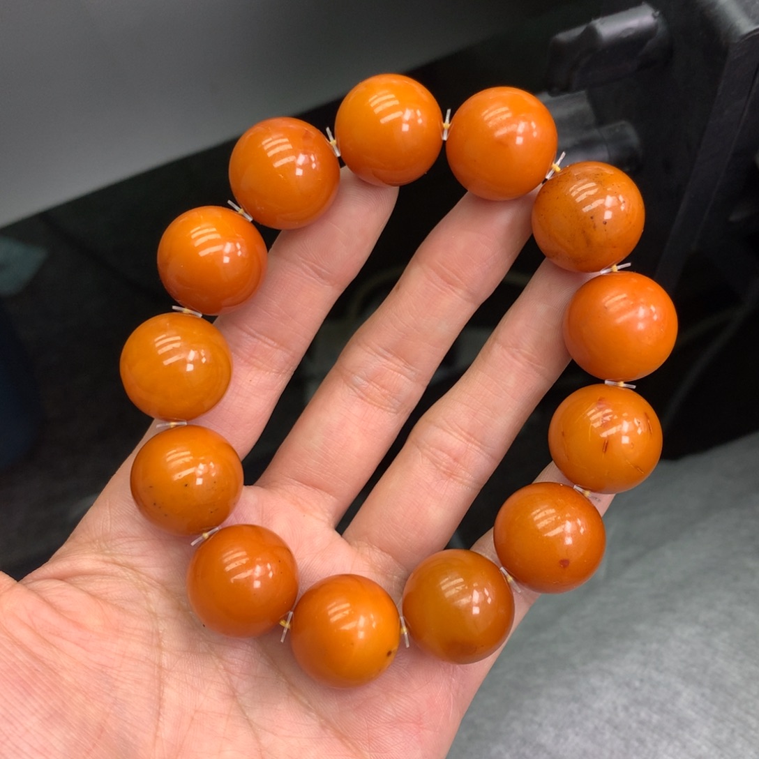 琥珀未镶嵌珠宝奇石18mm➕