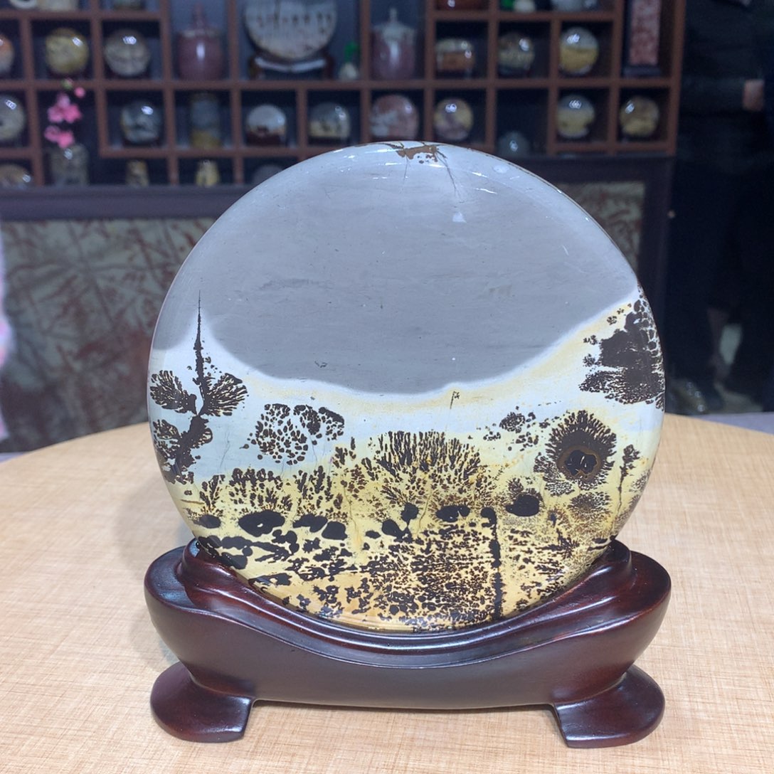 广西国画石摆件，收藏观赏