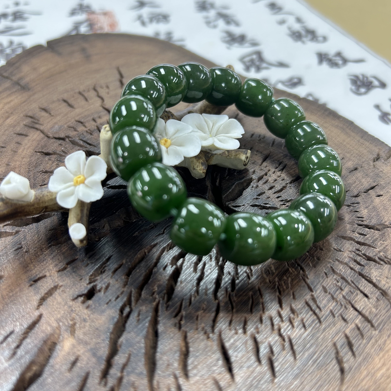 和田玉手串多样性发其一拍一发一1010078