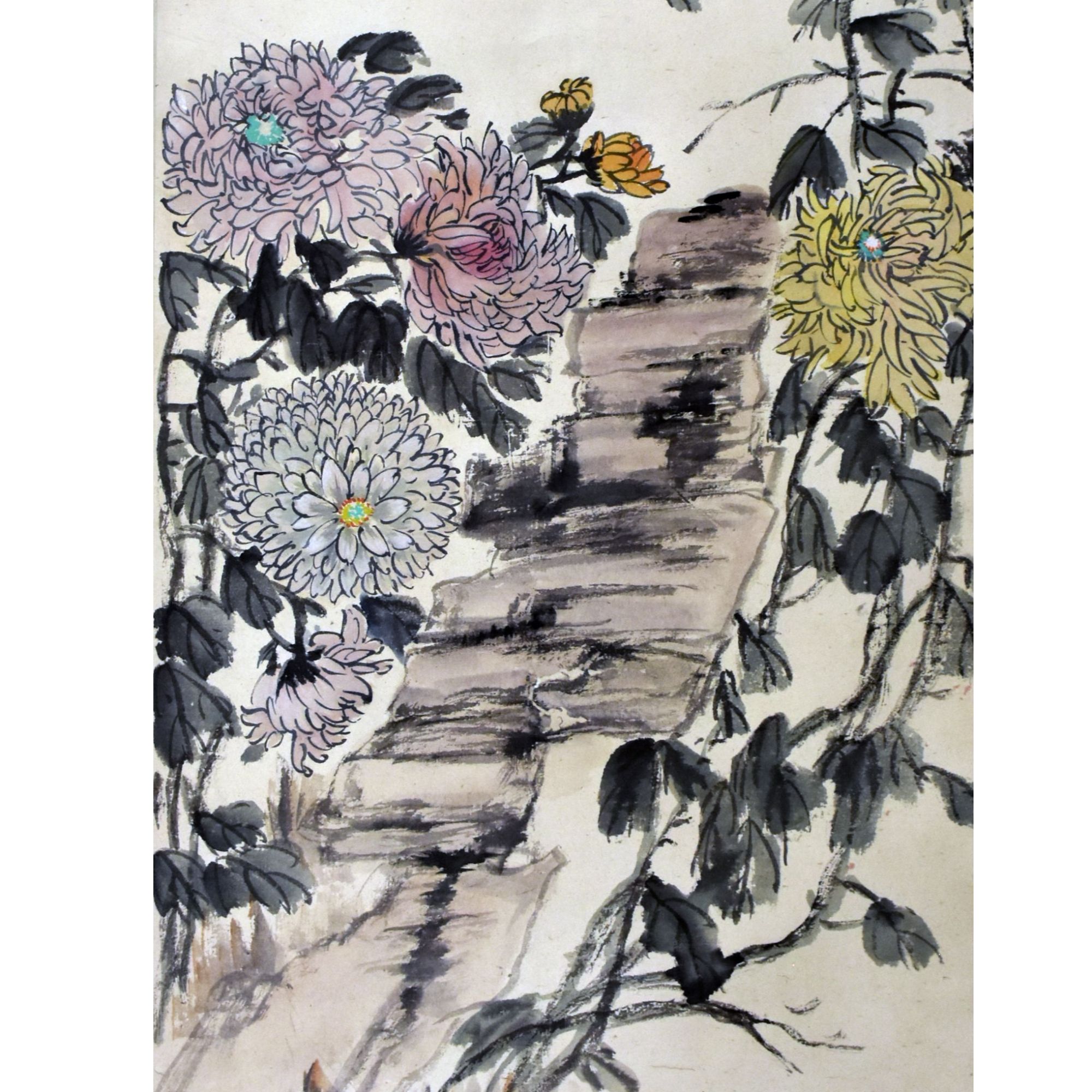 HM0288 秋菊 79×40cm 纸本立轴 2.8平尺