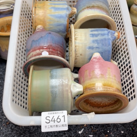 紫砂花盆微瑕461口径7高富9左右