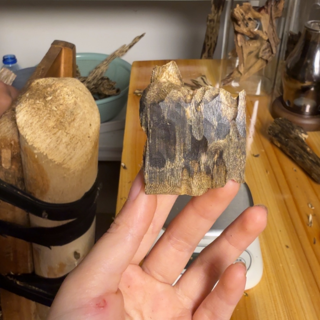 沉香绿奇虫漏香12克