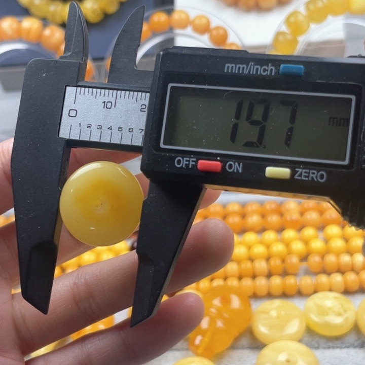 蜜蜡裸石未镶嵌天然蜜蜡平安扣19*6mm尺寸单颗保真