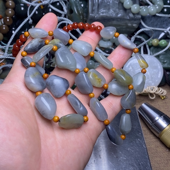 尚***吉和田玉未镶嵌挂件