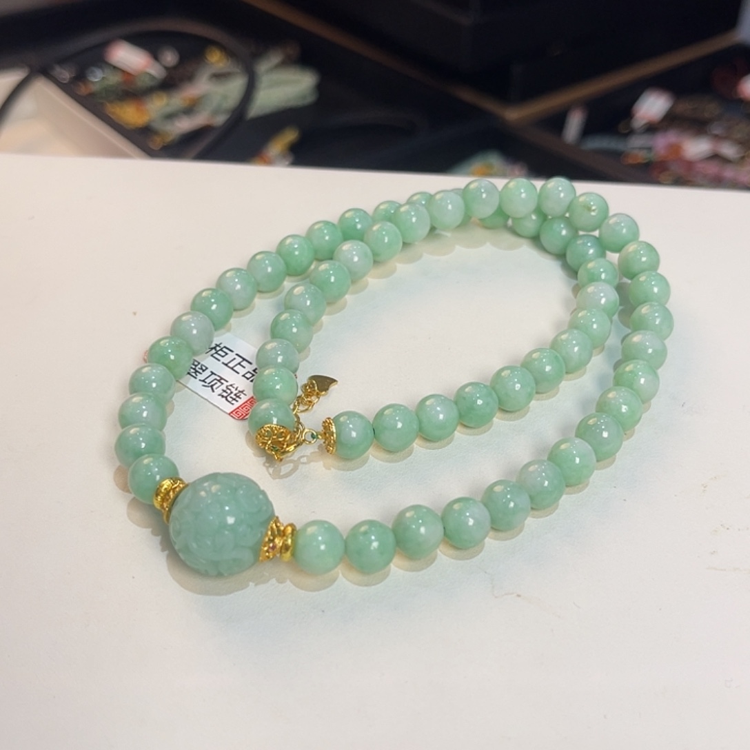 翡翠未镶嵌项链福利