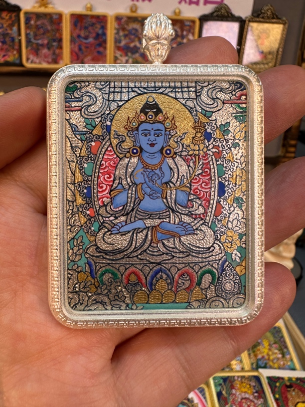 青海热贡纯手工绘制小唐卡