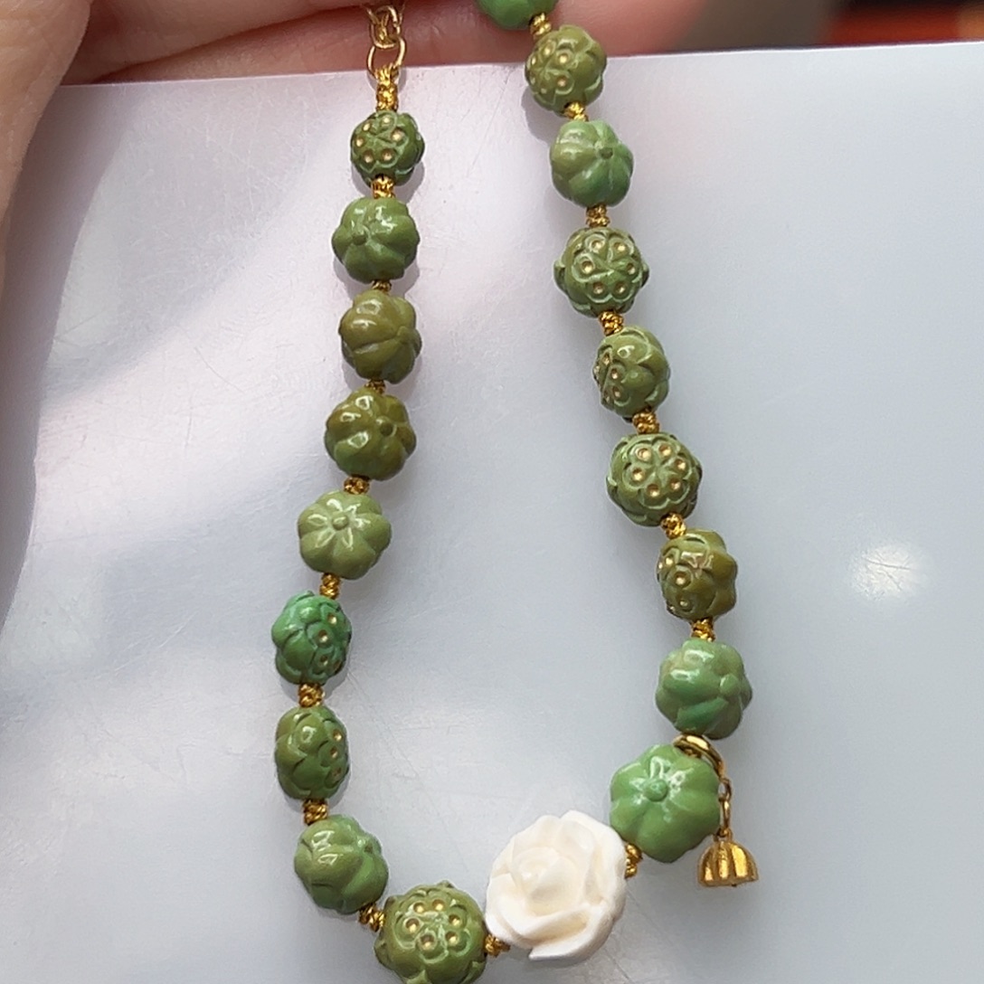 绿松石珠宝奇石18K金镶嵌