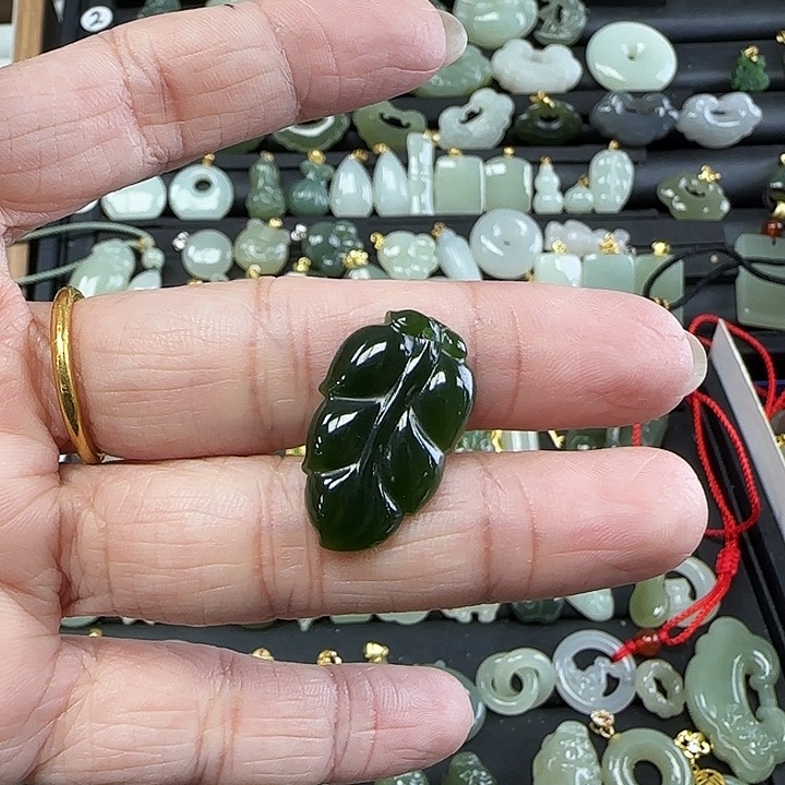 和田玉吊坠(不含链)银S925镶嵌