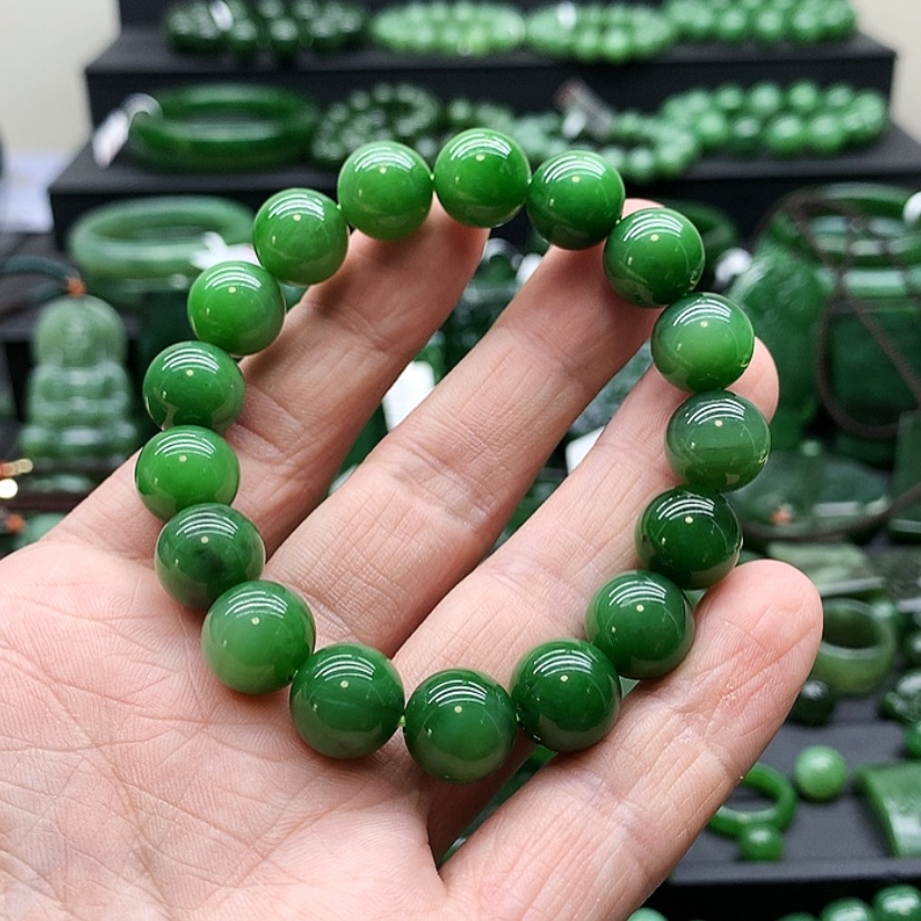 【闪购商品】和田玉（碧玉）手链未镶嵌般*?