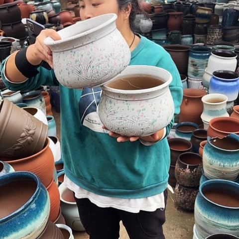 20口15高瑕疵两个盆。