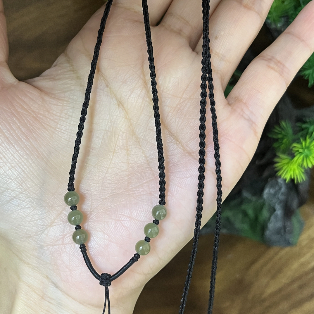 天然和田玉配绳 纯手工编织毛衣链挂绳 