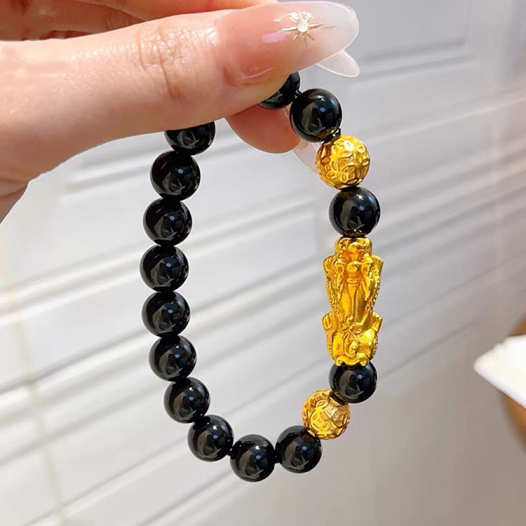 合金手链 黑珠珠（卡10）貔貅手链手串男女同款经典大气