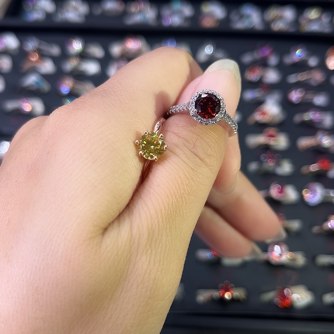 莫桑石非金属SH微镶圆包（换黄钻）-15