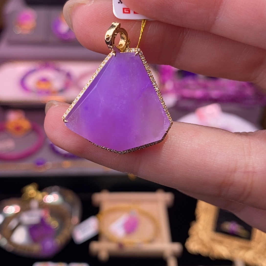 苏纪石（舒俱来）18K金镶嵌吊坠(不含链)