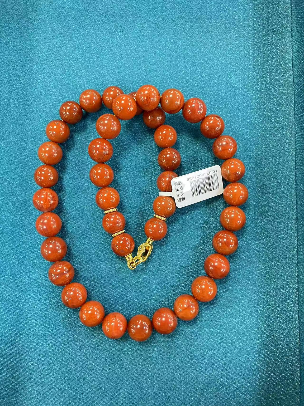 S925银/瓦西南红DIY妈妈链12mm+ /HS0249001988/ 多样性发一件/