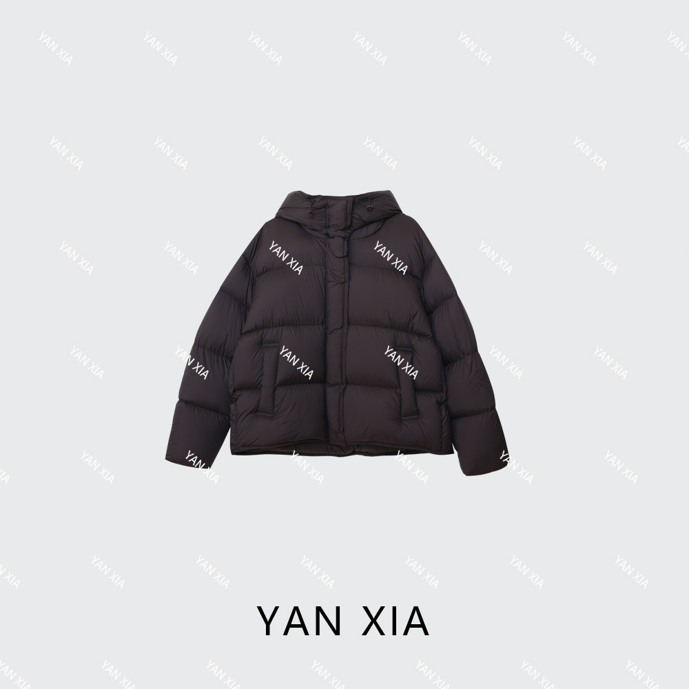 “泡芙” 新国标90白鹅绒连帽鹅绒服 冬季厚款女士保暖鹅绒服 W-666