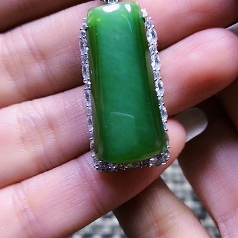 和田玉银S925镶嵌戒指