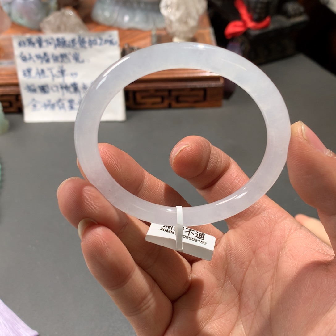 翡翠手镯未镶嵌53.8圆条
