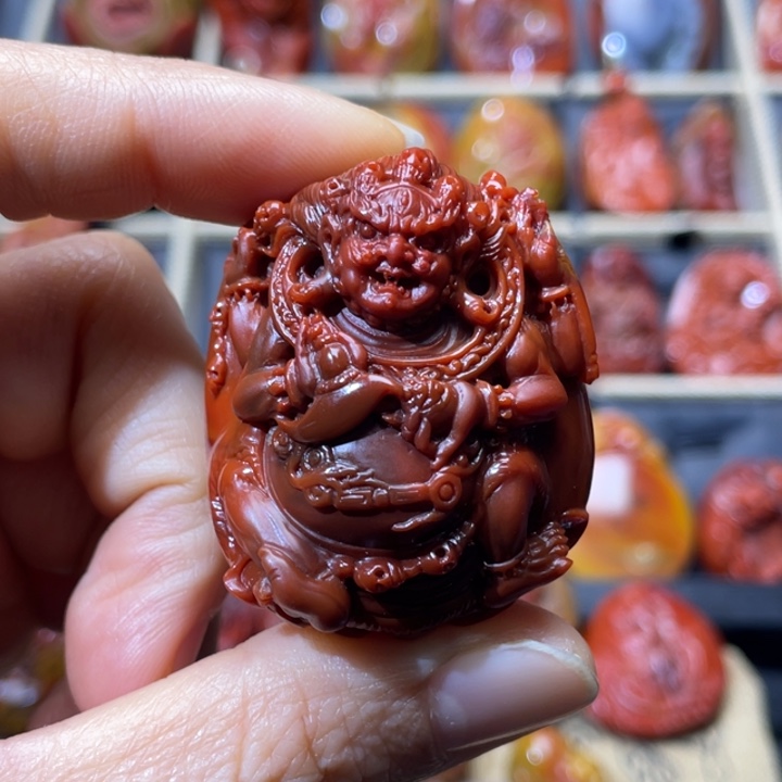 玛瑙/玉髓战国红吊坠未镶嵌用****9