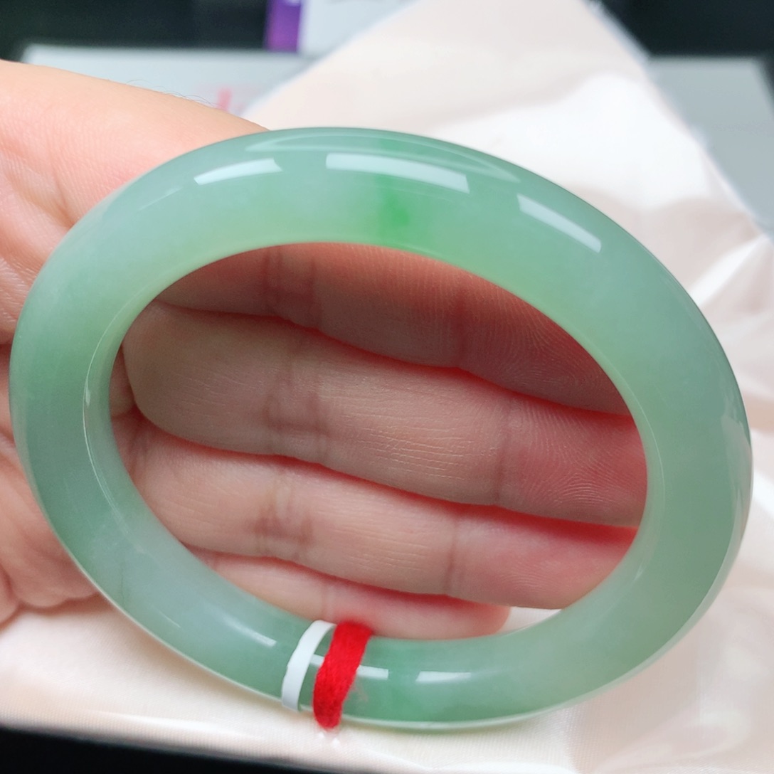 未镶嵌手镯（圆镯）翡翠20冰胶满绿