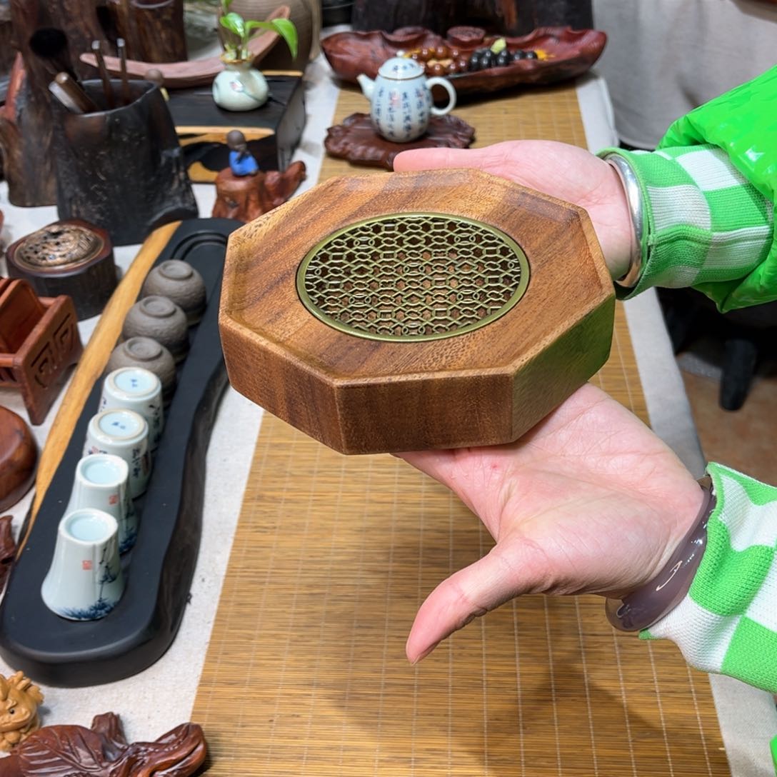 南美胡桃木八角壶承加厚