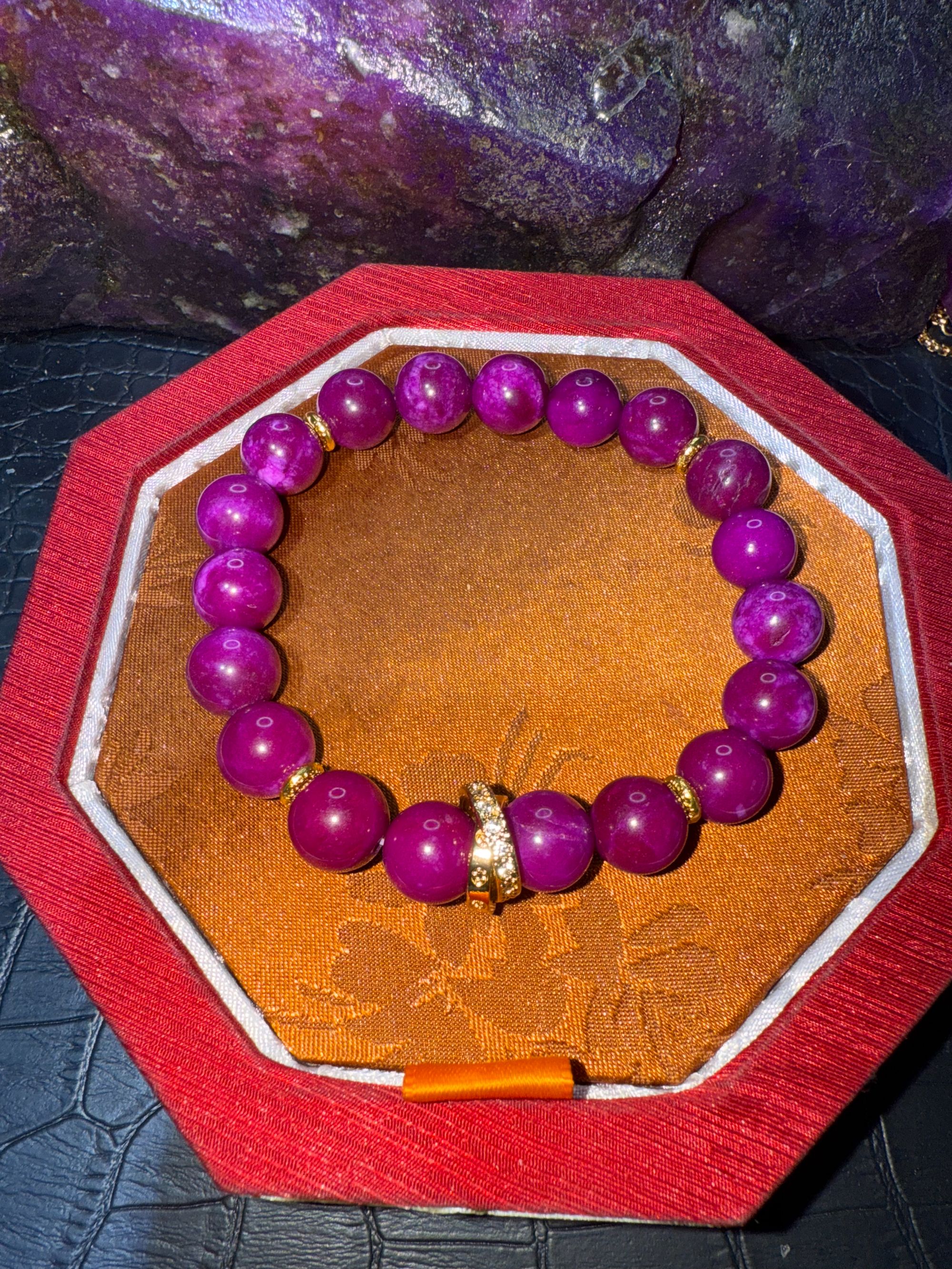 【小王子SJL】锰矿老料丝绒果酱紫手链原创设计多样性发其一YL02