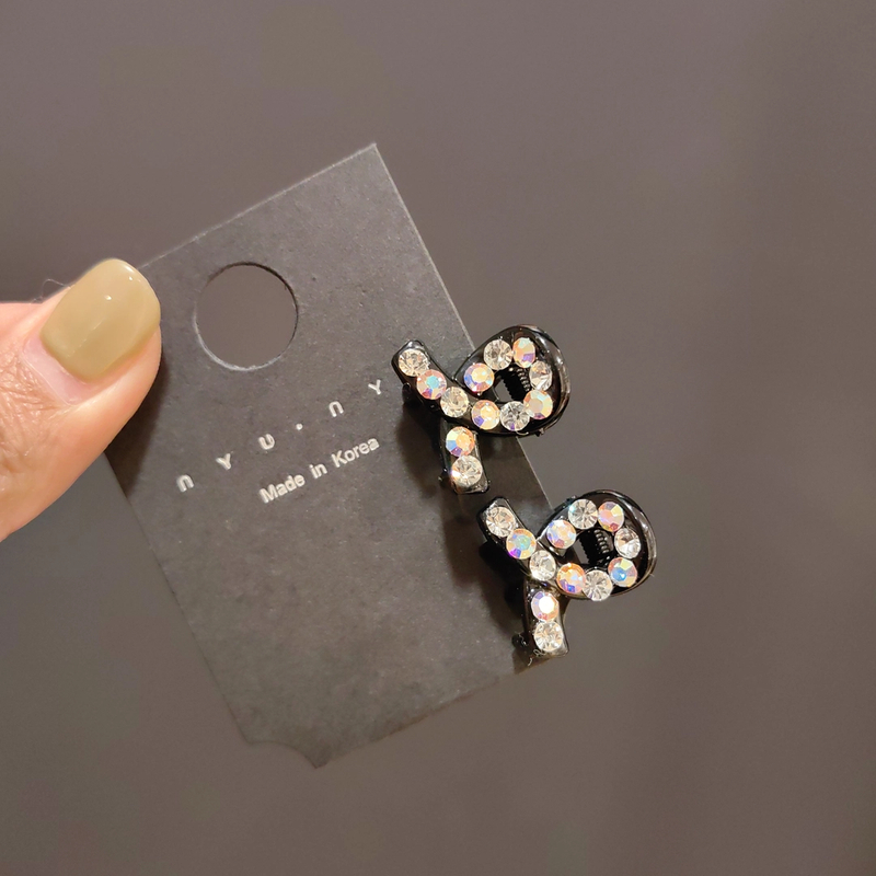 韩国施华水晶小抓夹韩版小鲨鱼夹网红爆款刘海小夹子可爱公主发夹