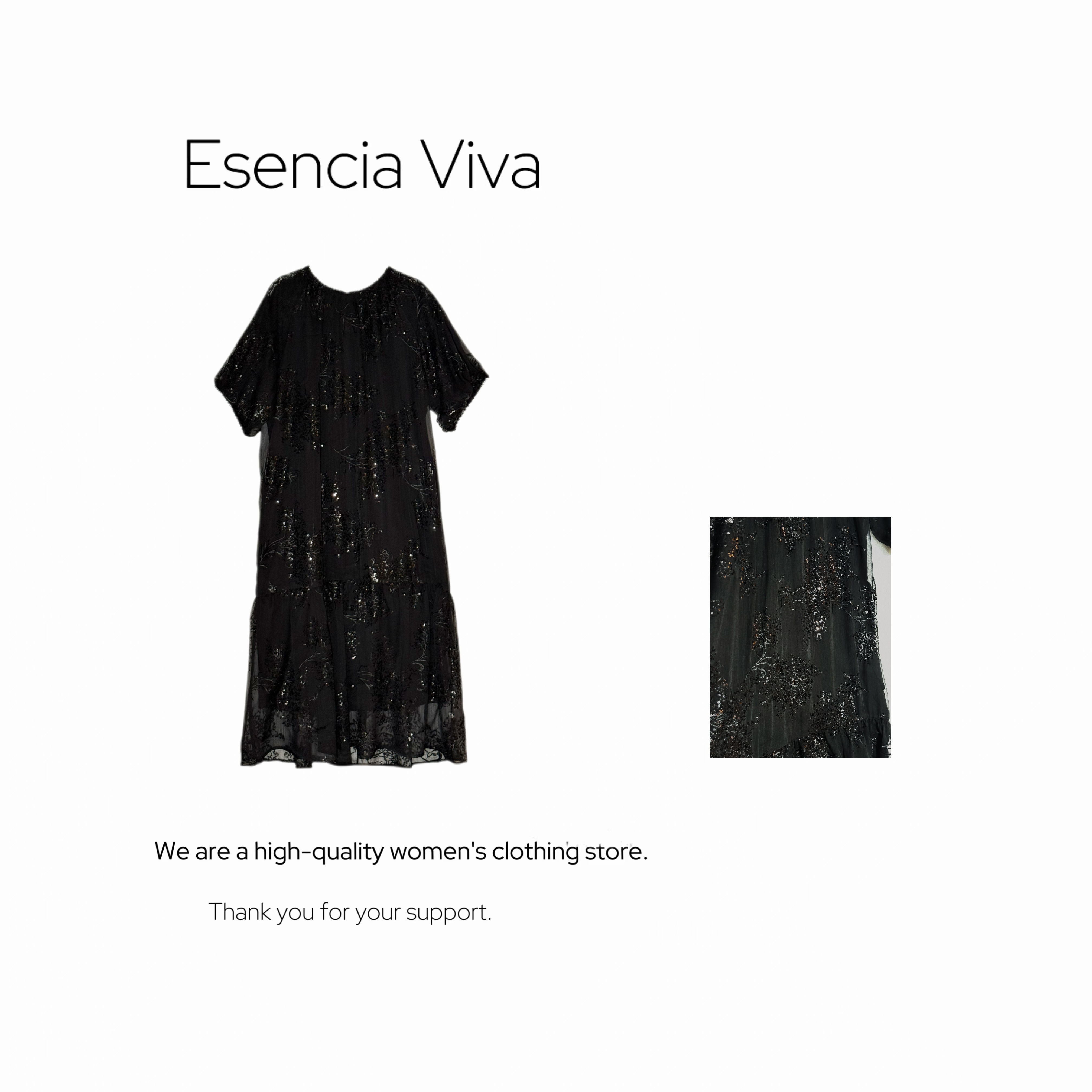 EV.【原创设计】重工刺绣华丽款设计感夏季长款连衣裙EVZZ0600