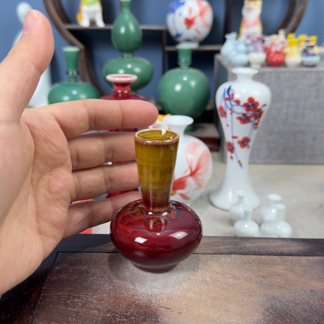 陶瓷手工小花器摆件