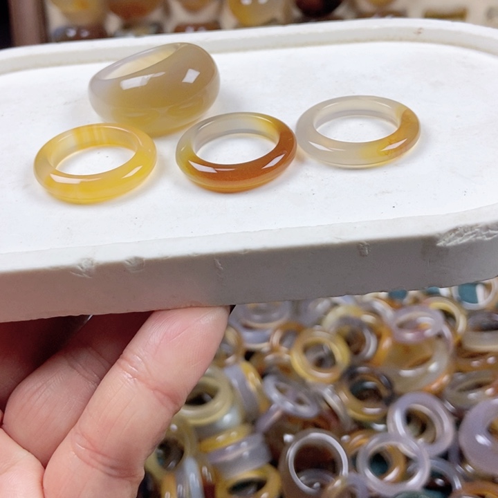 未镶嵌戒指玛瑙/玉髓✨****不退不换