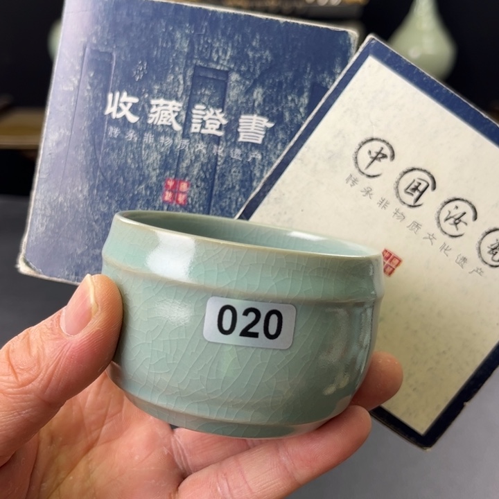 杯仿古釉汝官窑鼓杯020号