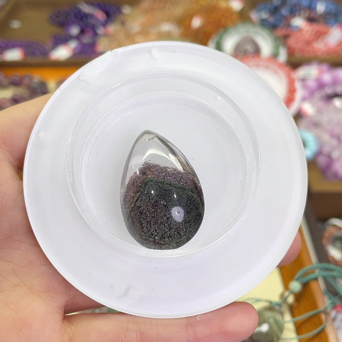 未镶嵌吊坠(赠链)水晶绿幽灵13g