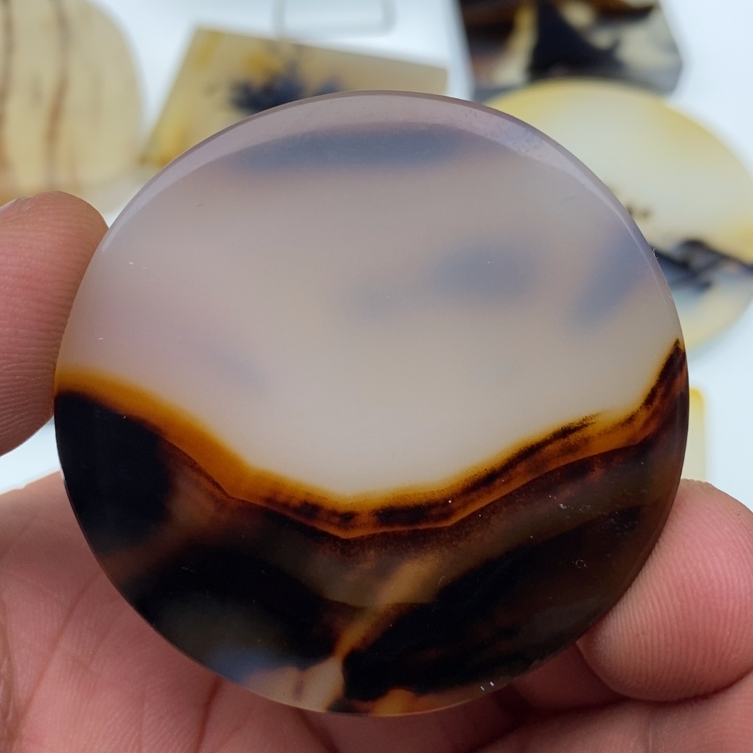 玛瑙/玉髓牌子足银镀金镶嵌