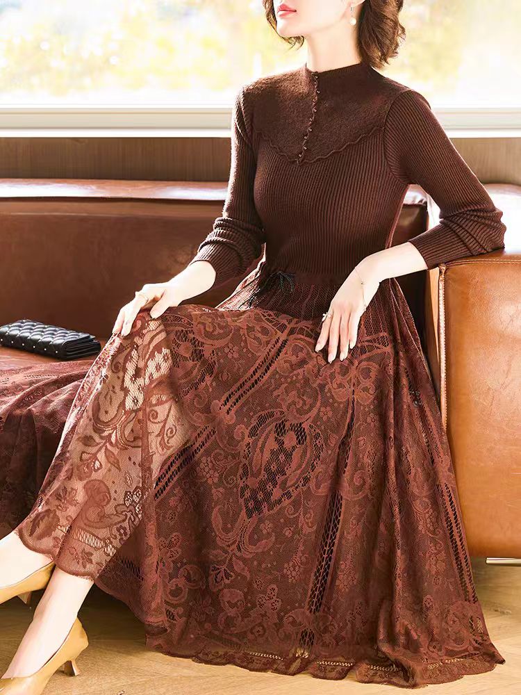 【1001-1100】酷雨高端时尚修身气质复古连衣裙