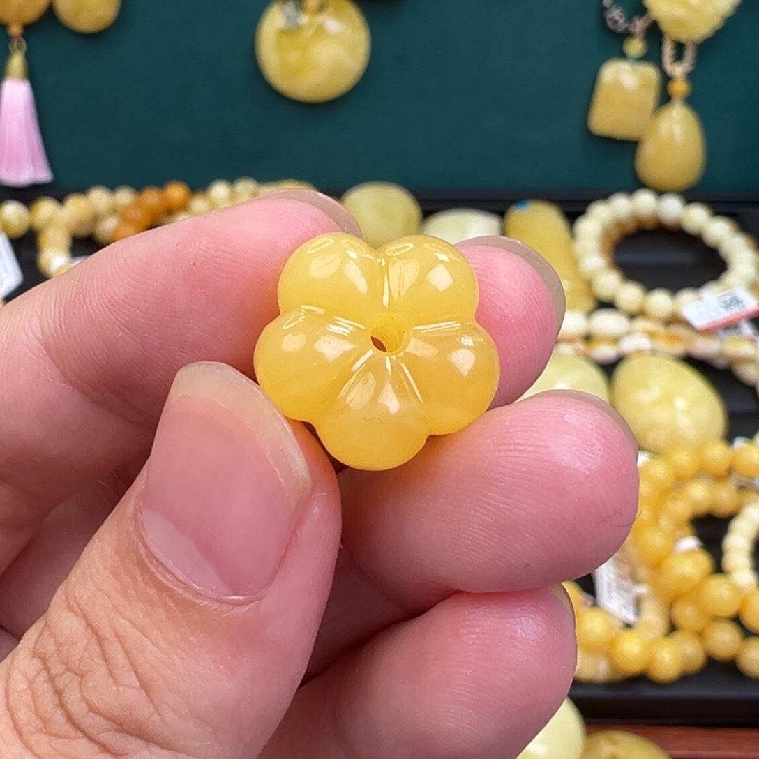 琥珀手链未镶嵌花花