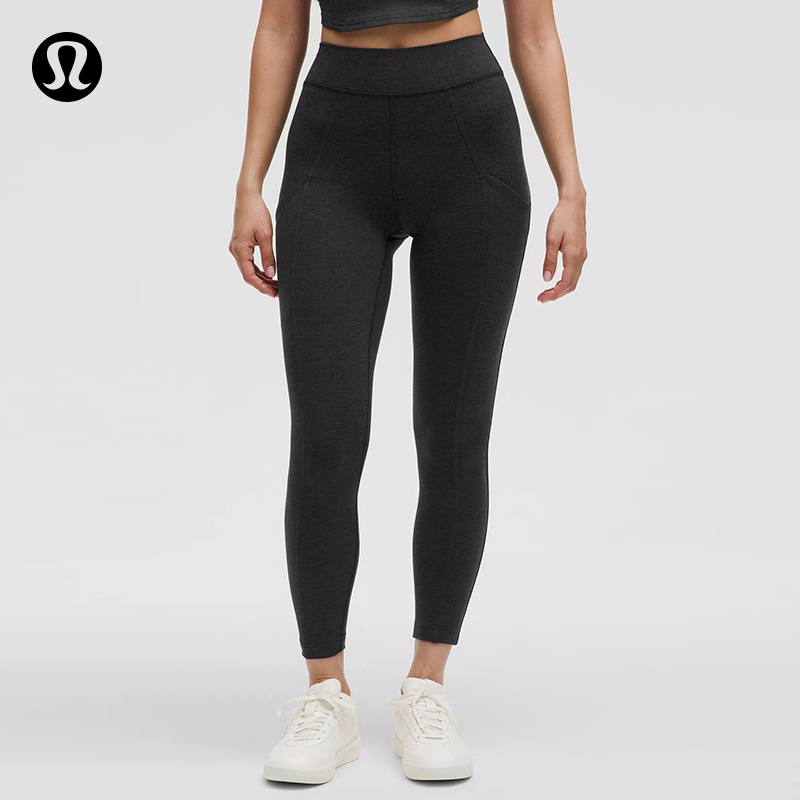 Softy Suedey 女士运动绒面高腰紧身裤 24"丨lululemon丨LW5GZAA